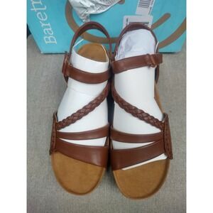 Baretraps Joya Dark Beechnut Brown Strappy Braided Comfort Sandals BT31804 9.5 M